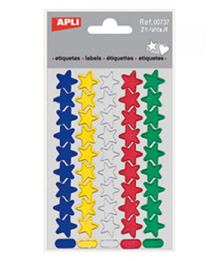 Gomets estrellas varios colores ref.737