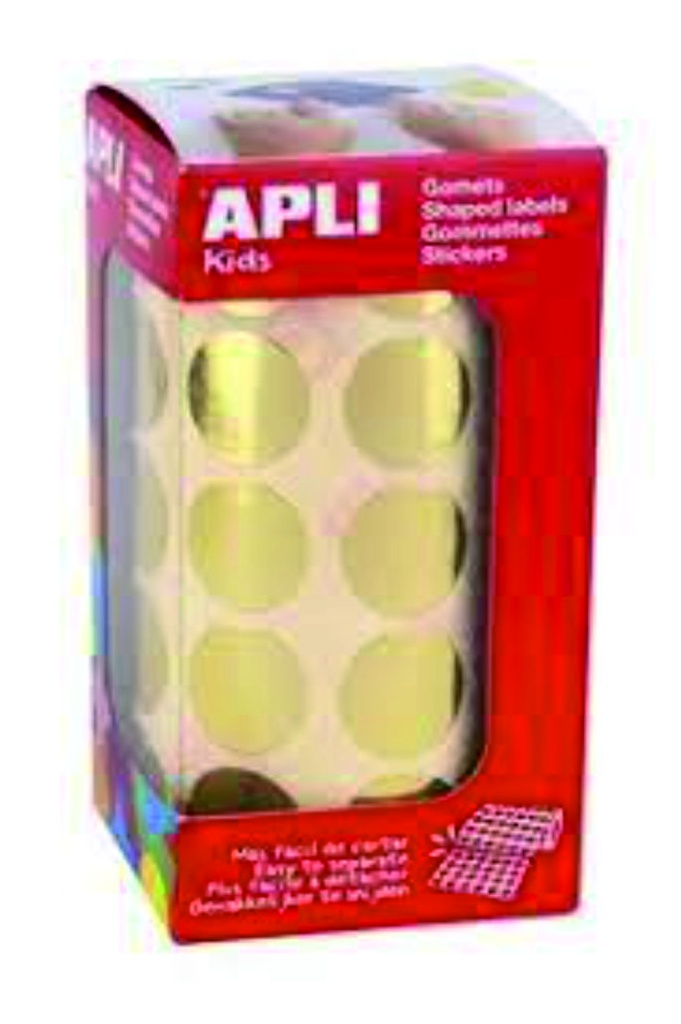 GOMETS  REDONDOS  COLOR ORO  ø 20mm ROLLO