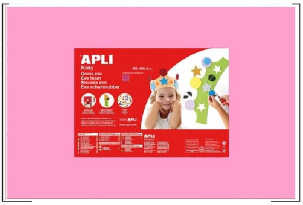 Goma eva lisa color rosa 40*60 hoja