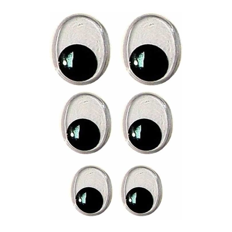 B. Ojos móviles negro 75unid