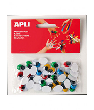 B. Ojos móviles color adh. 40unid