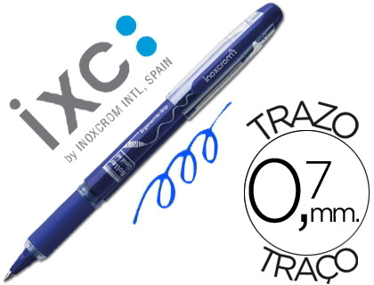 Bolígrafo roller tinta con grip azul 0,7