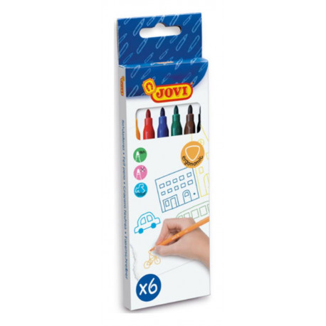 Jovi est. 6 rotuladores colores surt.