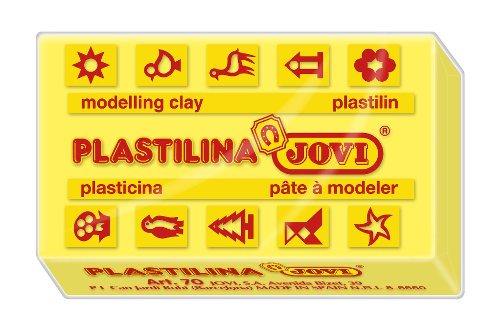 Plastilina amarillo 50grs. Jovi