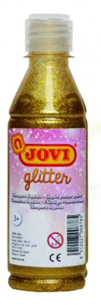 Tempera líquida glitter oro 250ml. Jovi