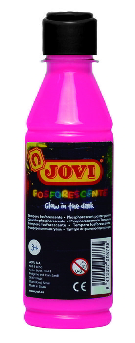 Tempera líquida fosforescente magenta 250ml.