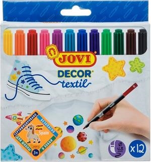 Rotuladores textil jovidecor estuche 12und. Jovi