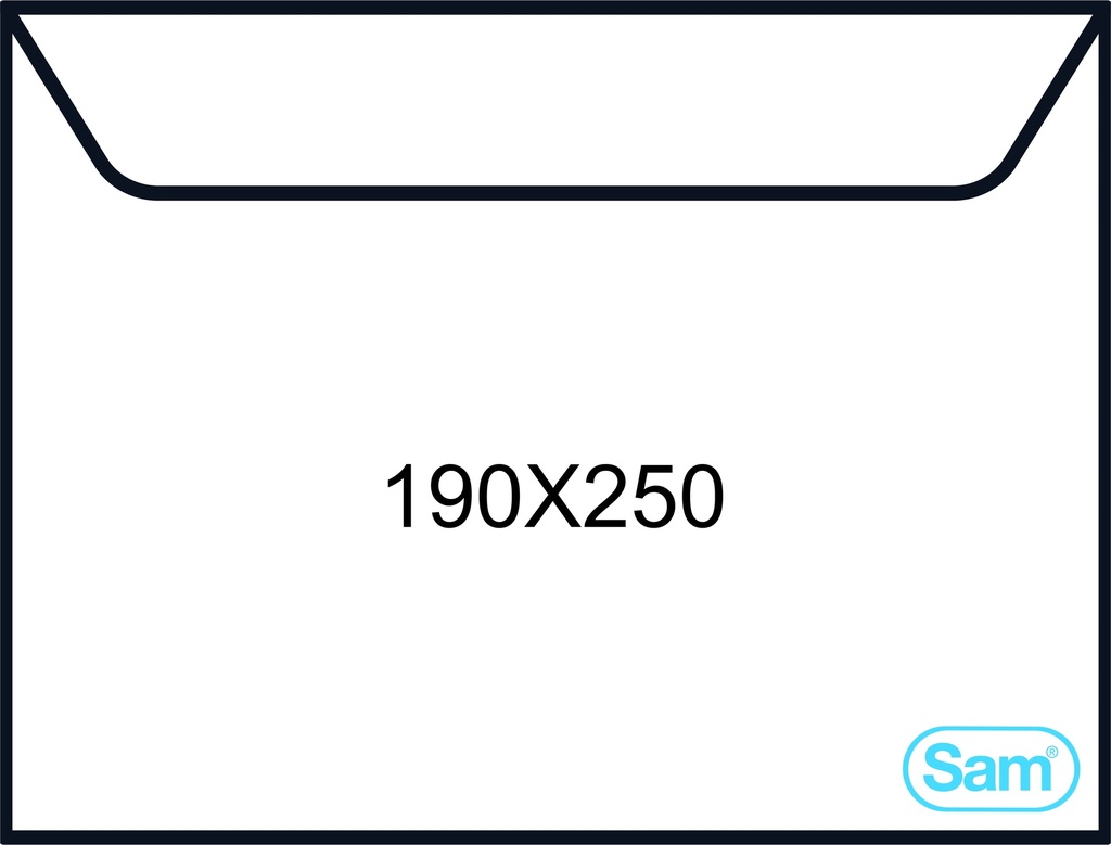 Sobre 190x250 t.silicona caja 250u.