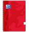 Cuaderno espir. T/ plast rojo oxford 1lin 80h 90gr