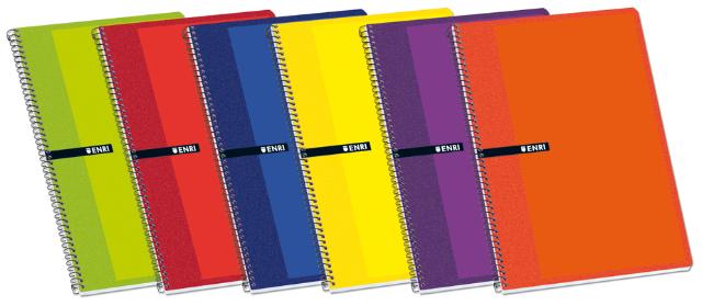 Cuaderno espiral tapa blanda enri A5 cuad. 4x4 80h