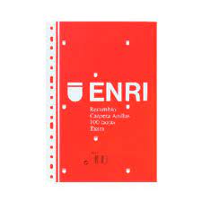 Recambio folio 1 línea c/m 100h 60gr enri