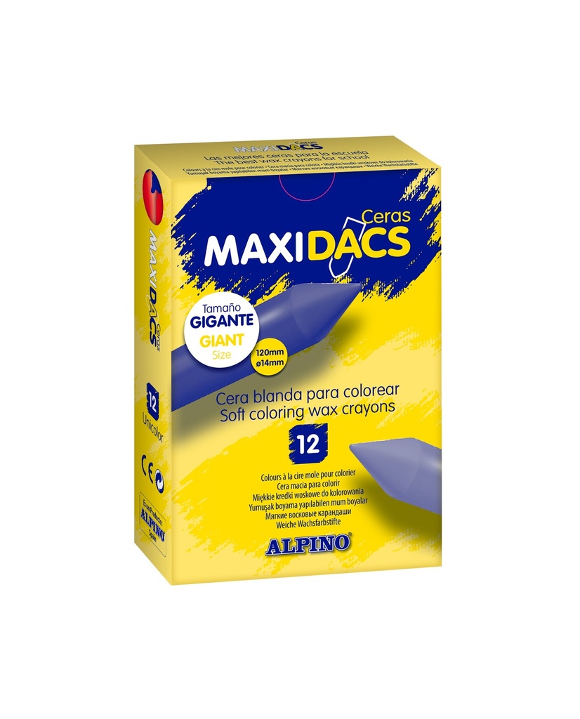 Maxidacs ceras alpino azul 12 unds
