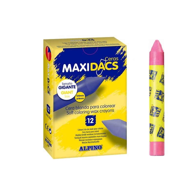 Maxidacs ceras alpino rosa 12 unds