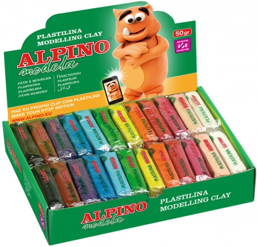 Plastilina modelling clay alpino 50gr blanco