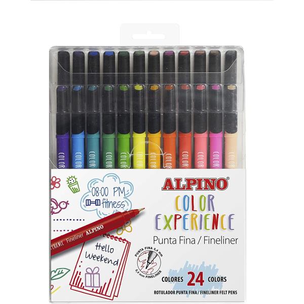 Set 24 colores fineliner alpino color experience