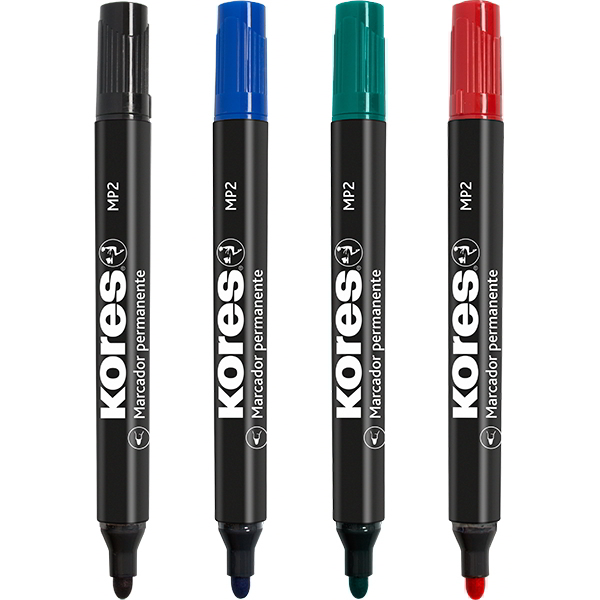 Marcador permanente negro p.conica mp2