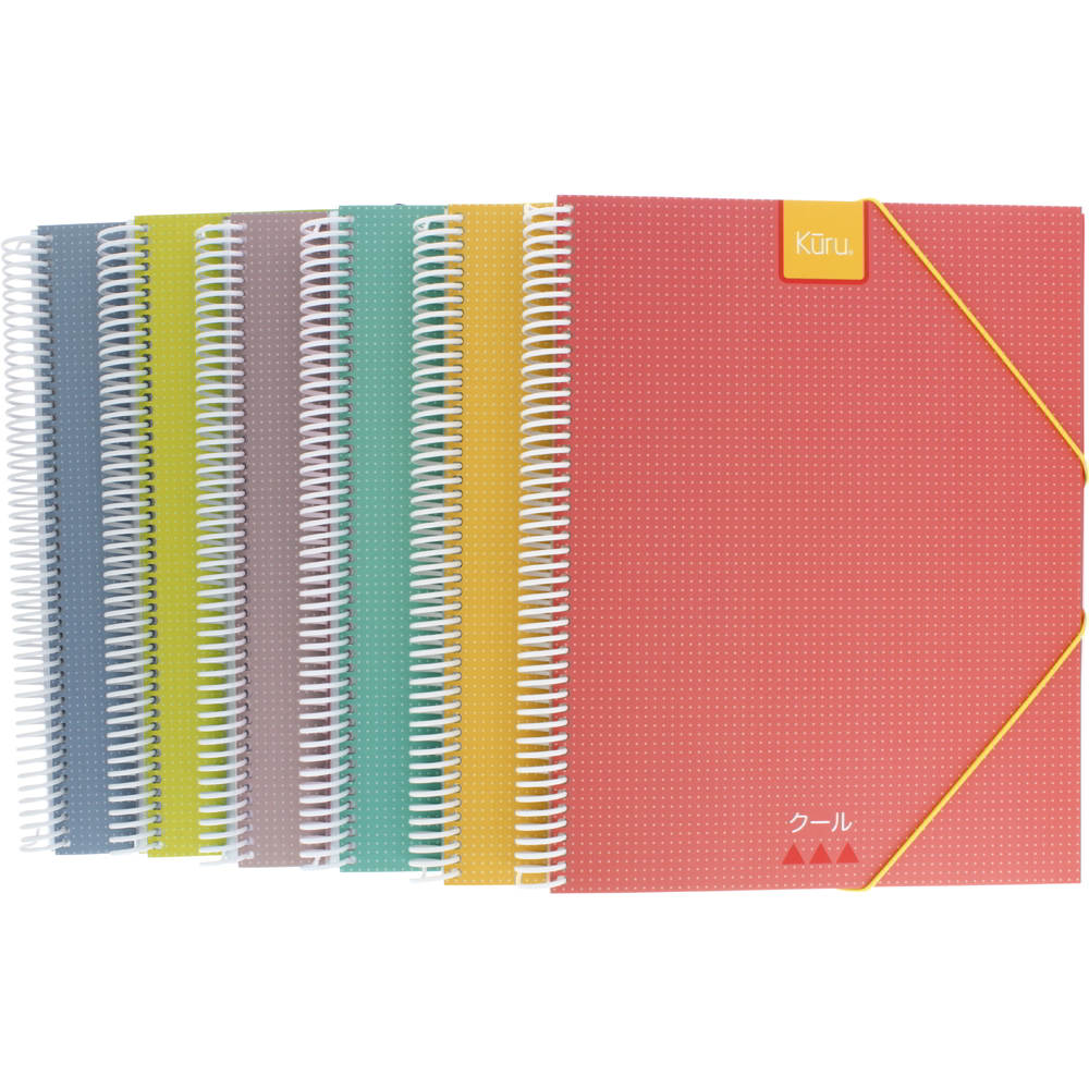 Carpeta espiral 30 fundas maxiplas kuru colores