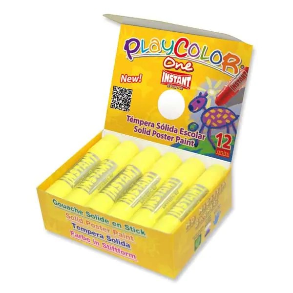 Tempera solida playcolor amarillo