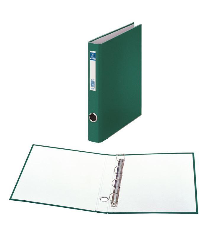 Archivador Fº verde 4 anillas 25mm