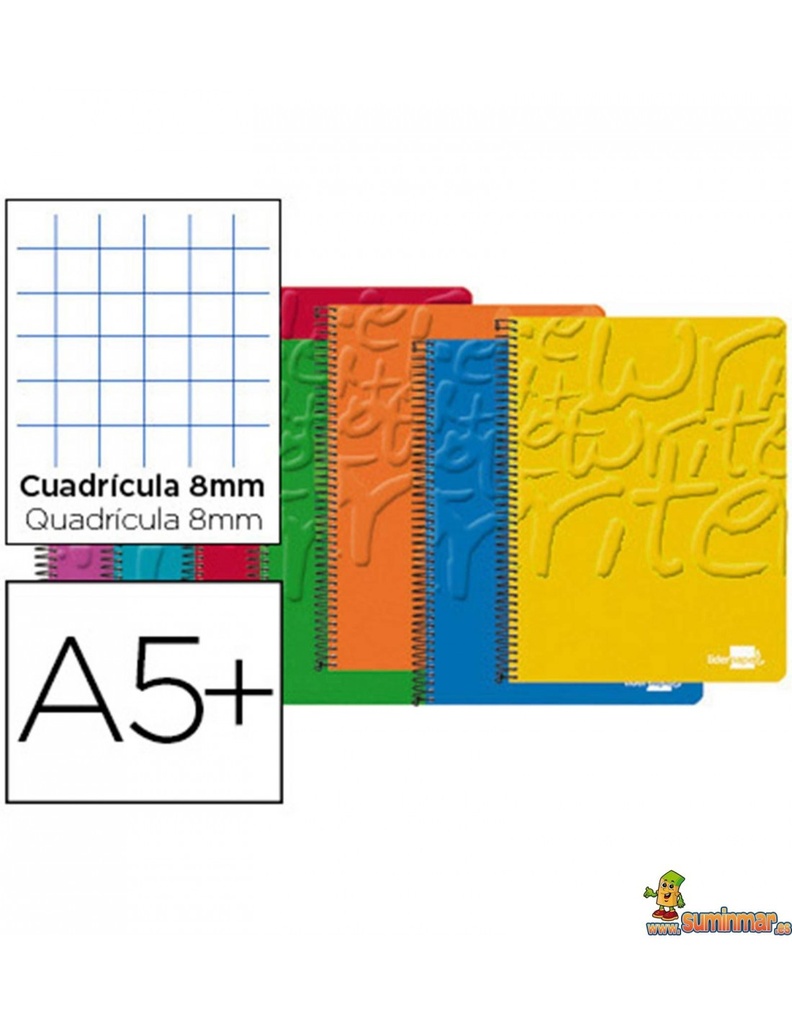 CUADERNO A5 PACSA CUADRICULA 8X8 80 Hojas 60gr