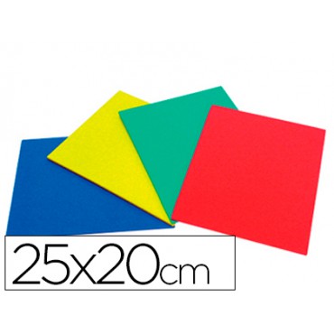 Caucho color plancha 25x20cm -unidad-