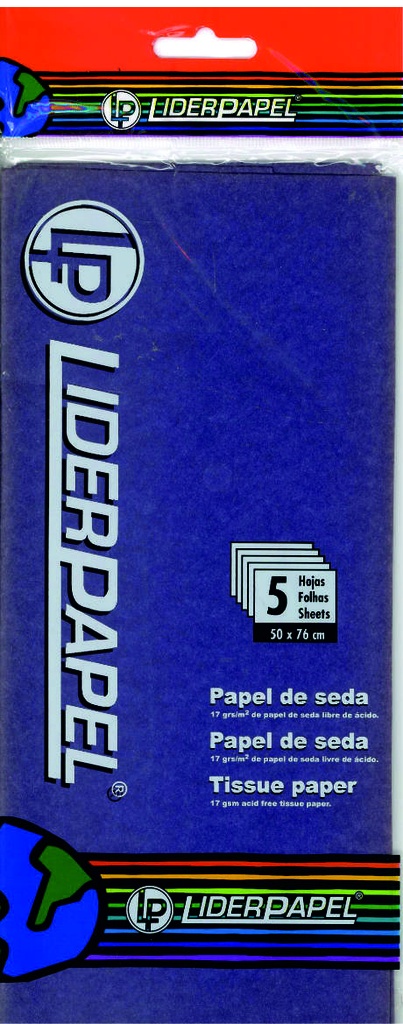 Paqueteuete 5 hojas papel seda violeta 50x76cm 17gr