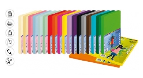 Cartulina A4 surtido pastel 180g 250h fabrisa