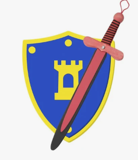 Espada y escudo goma eva con luz y sonido