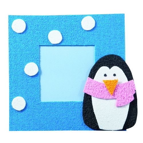 Marco pinguino con pie