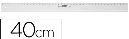 Regla escolar 40cm. Sin bolsa