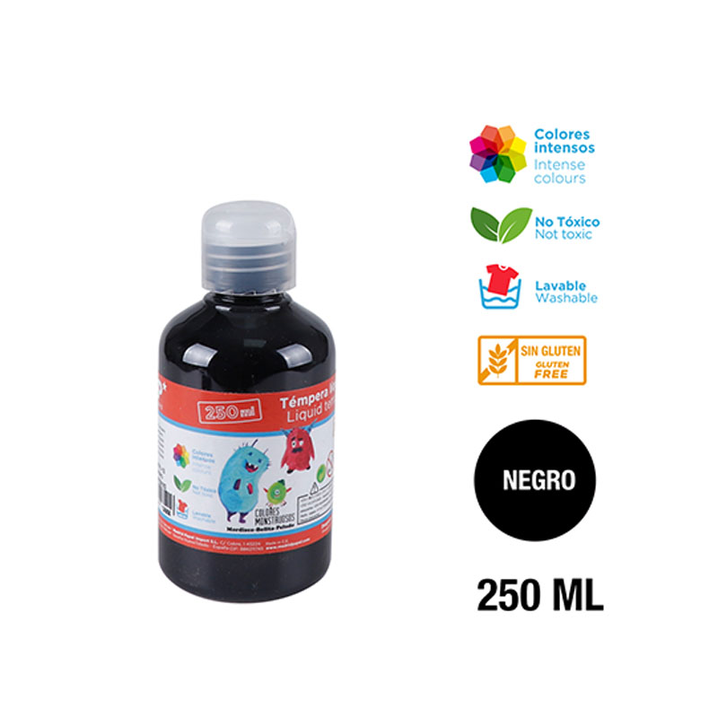 TEMPERA COLOR NEGRO 500ml MP