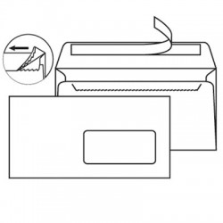 SOBRE V/D 115x225 90gr AUTOADHESIVO BLANCO-500unid