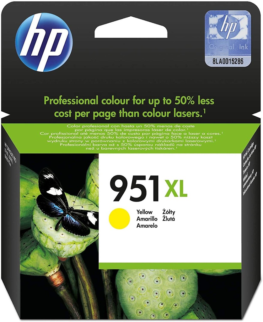 Cartucho tinta original hp 951 amarillo xl