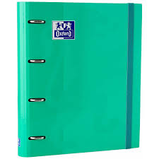 Carpeta 4 anillas TED Ice Mint + recambio colores vivos 5x5
