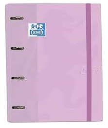 Carpeta 4 anillas TED Malva + recambio colores vivos 5x5