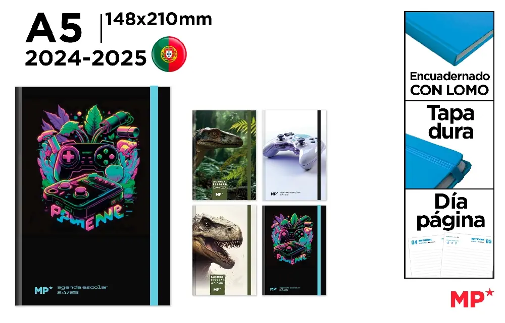 Agenda escolar Día página A5 tapa dura 24/25