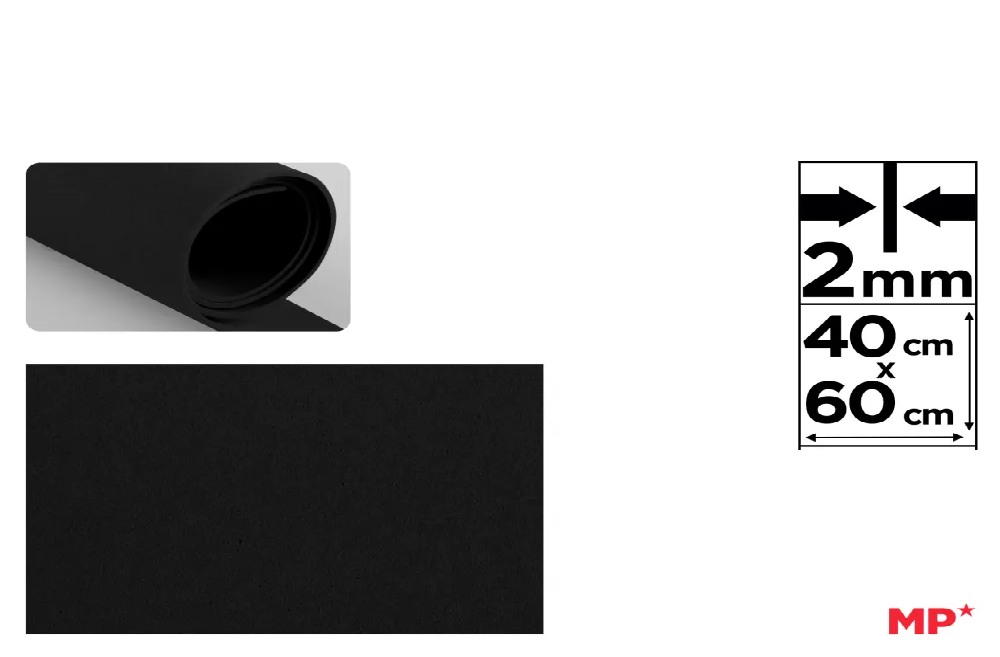 Goma Eva 40x60cm Negro