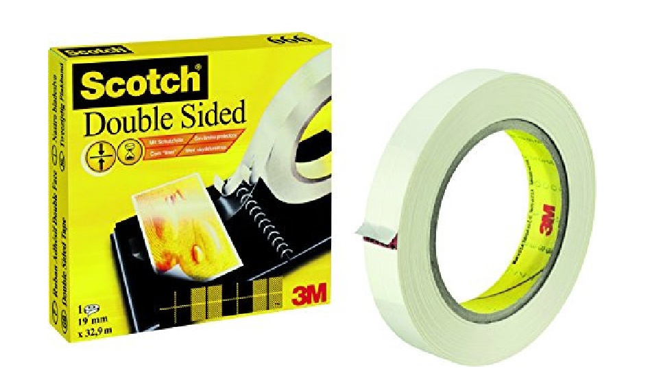 Cinta doble cara scotch 19mm.*32.9mt,