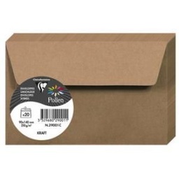 [N29005C] PACK 20 SOBRES POLLEN CLAIREFONTAINE 110x220 KRAFT