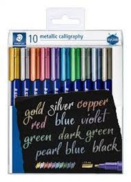 Marcadores metalicos calligraphy caso 10
