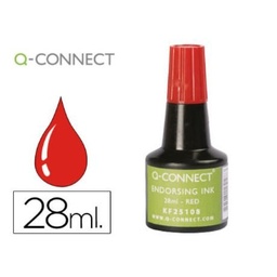 Tinta tampón q-connect rojo - frasco de 28ml