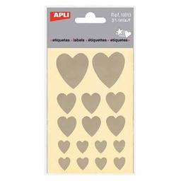 [10013] Gomets corazones plateados ref. 10013