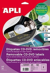 [02899] B.etiquetes cd opacas 25h 50u.