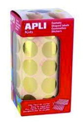 [11632] GOMETS  REDONDOS  COLOR ORO  ø 20mm ROLLO