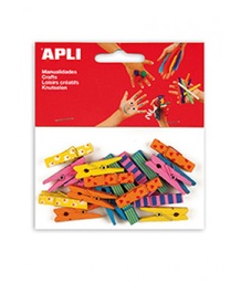 [13480] Pinzas madera decoradas 35x7mm