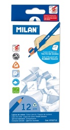 Lápices de colores tacto de goma 12u.