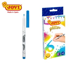 Rotuladores glitter colores surt caja 8 und.