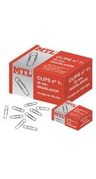 [79200] Clips nº 1 26mm niquelados 10 cajas 100 clips