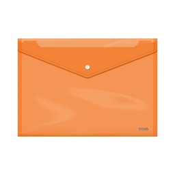 [91479] Sobre PP broche folio naranja transparentearente Dohe