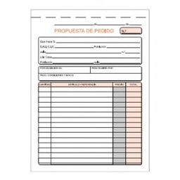 [T-72] Talonario pedidos 1/4 natural triplicado
